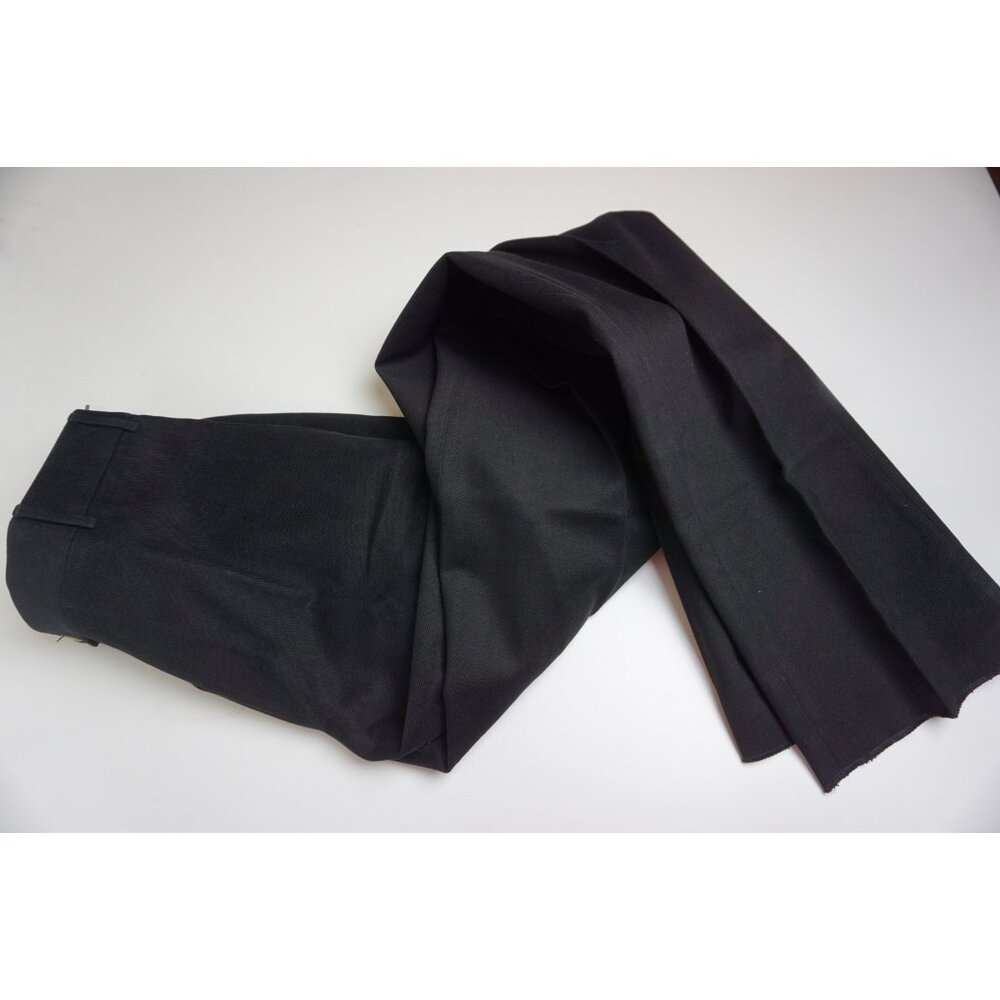 Corneliani Master Solid Black 100% Cotton Dress P… - image 4